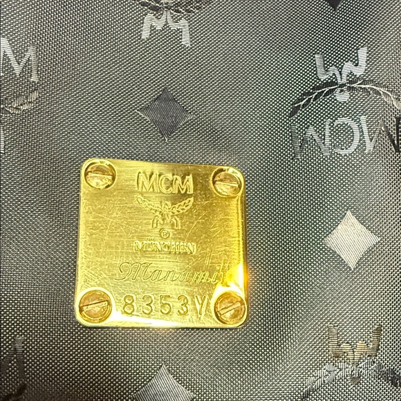 MCM Black Tote with Gold Details with COA - Picture 3 of 12